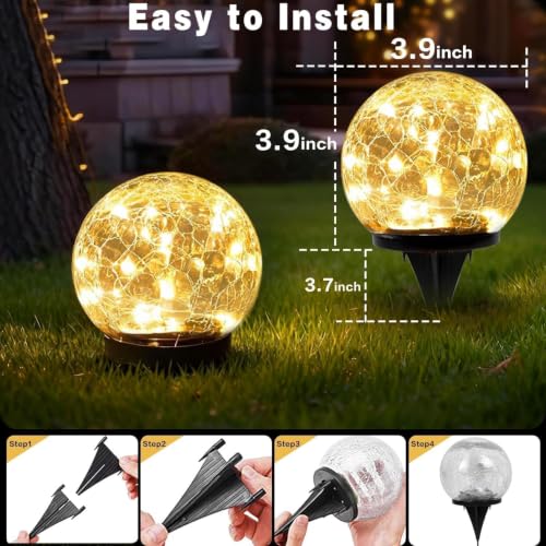 Solar Garden Lights Outdoor Waterproof (4 Count)
