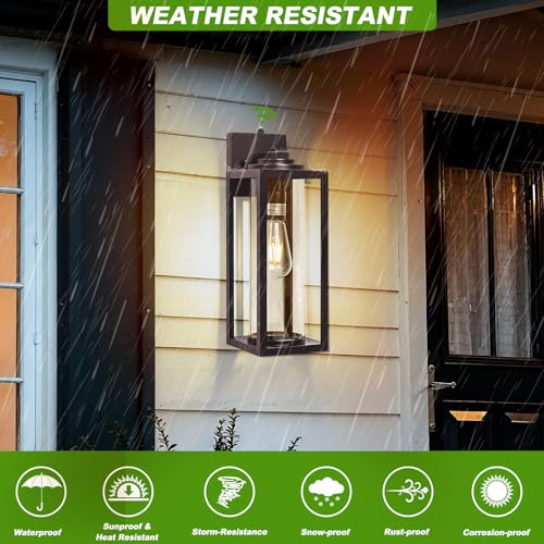 Large Dusk to Dawn Outdoor Wall Lights (2 Count)