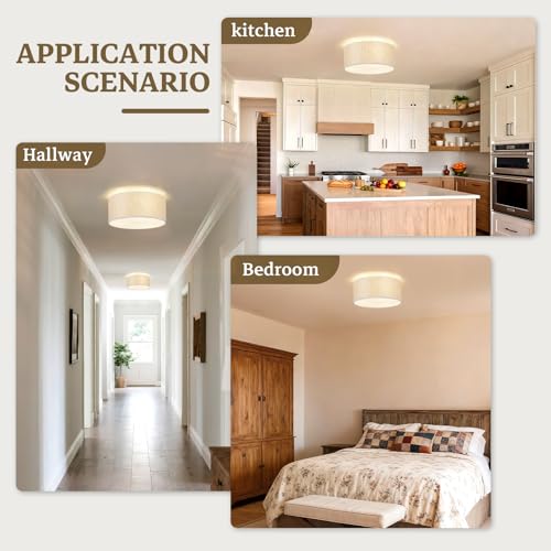 13Inch Farmhouse Semi Flush Mount Ceiling Light