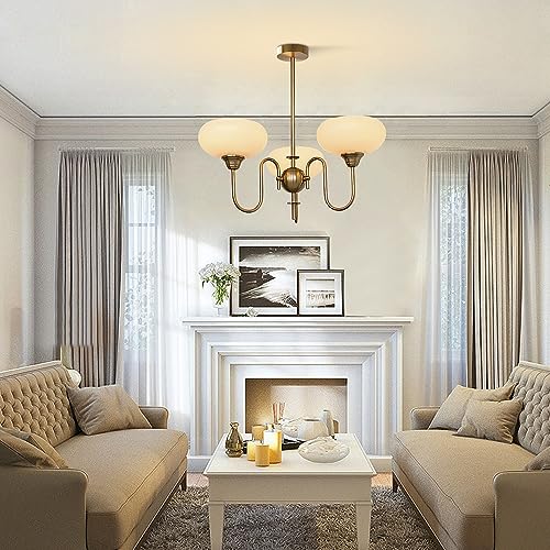 Modern Gold Globe Chandelier Light Fixture Mid Century 3