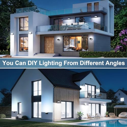 60W LED Outdoor Wall Lights 360° Rotatable Flood Lights 4Pack