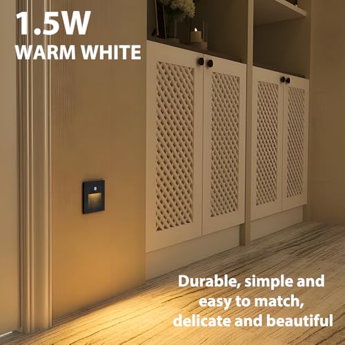 8Pack 120V LED Recessed Step Light with Motion Sensor Warm White (4 Count)