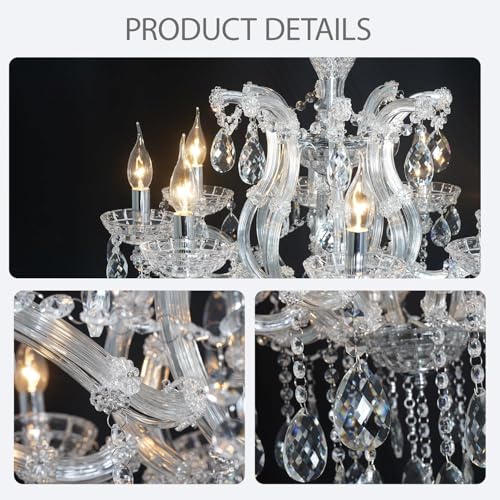 8 Light Maria Theresa Crystal Chandelier
