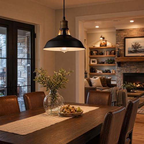 Farmhouse Barn Pendant Light Black 1