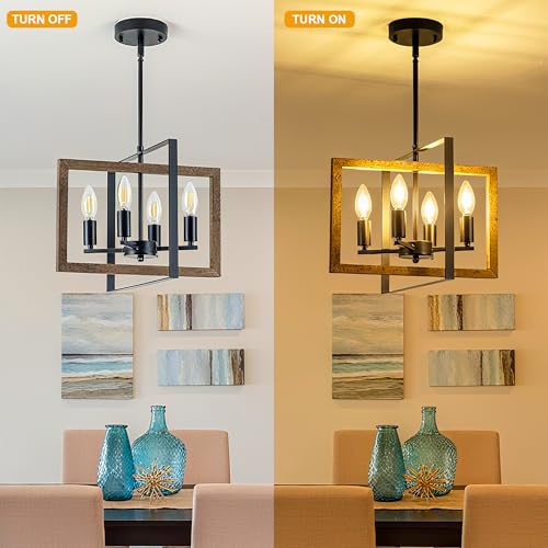 4 Light Farmhouse Chandeliers for Dining Room