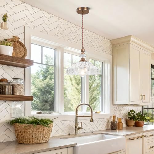 9.8" Small Vintage Pendant Lights for Kitchen Island