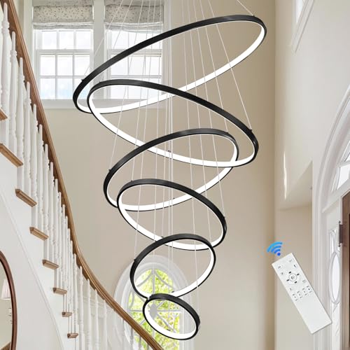 6 Rings Chandelier High Ceiling