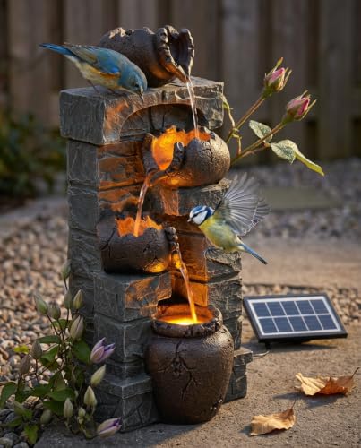 Solar Powered Water Fountain Outdoor
