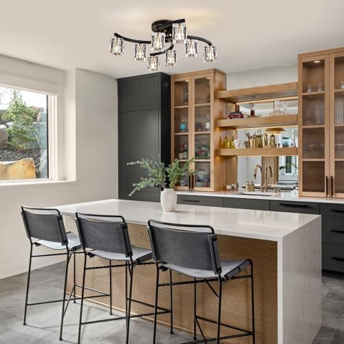 8 Light Semi Flush Mount Ceiling Light