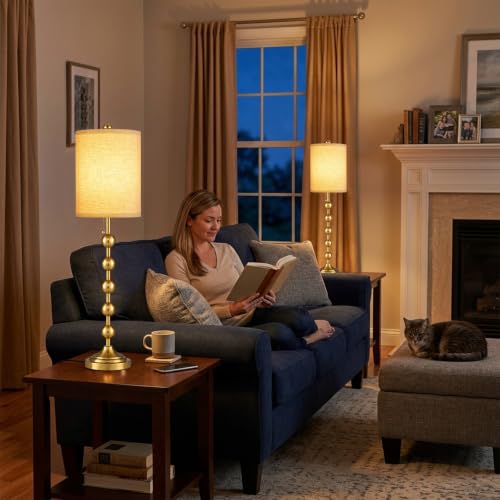 30" Tall Buffet Gold Lamps Set of 2 for Living Room