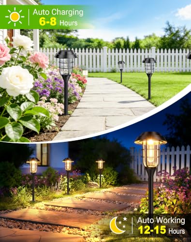 Solar Pathway Lights Outdoor (8 Count)