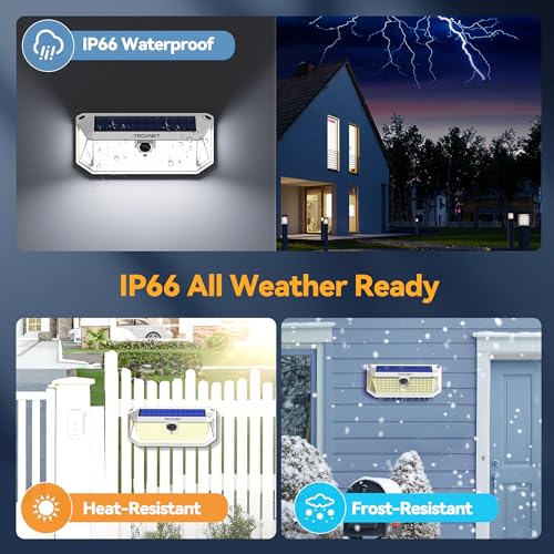 416 LED Solar Powered Outdoor Lights Motion Sensor Security Lights (4 Count)