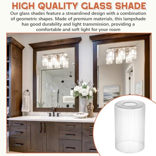 6 Pack Clear Ribbed Glass Lamp Shade 1 (6 Count)