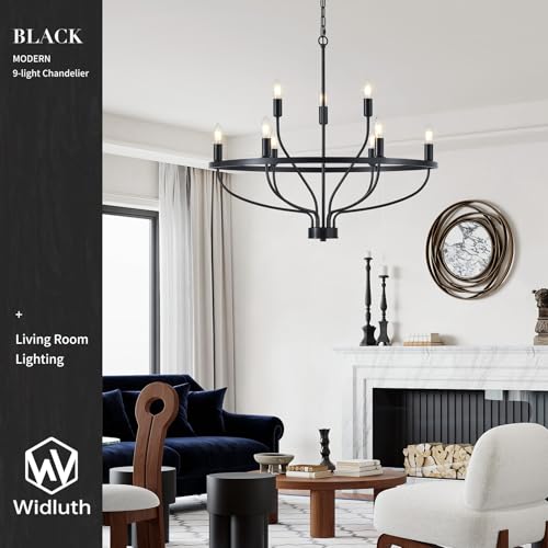 30" Black Chandelier
