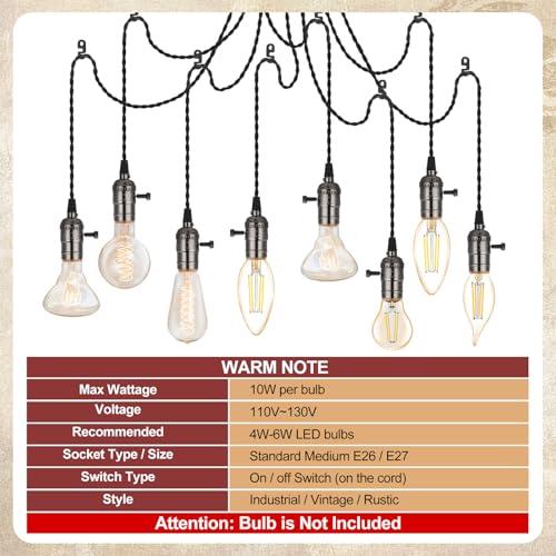 1 Pcs Pendant Light Sockets Cord Kit