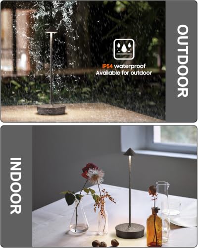Cordless Table Lamps Rechargeable 6000mAh Battery Operated LED Desk Lamp