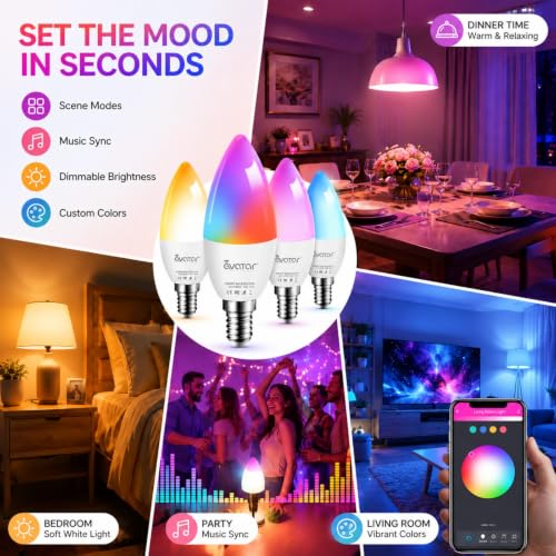 E12 Smart Bulbs (4 Count)