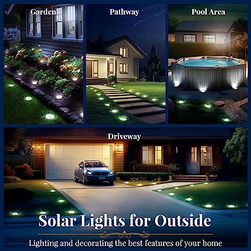 Solar Ground Lights Outdoor (12 Count)