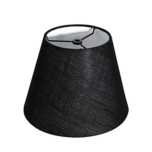 6''Top X 10'' Bottom X 7.5'' High Barrel Black Small Lamp Shade