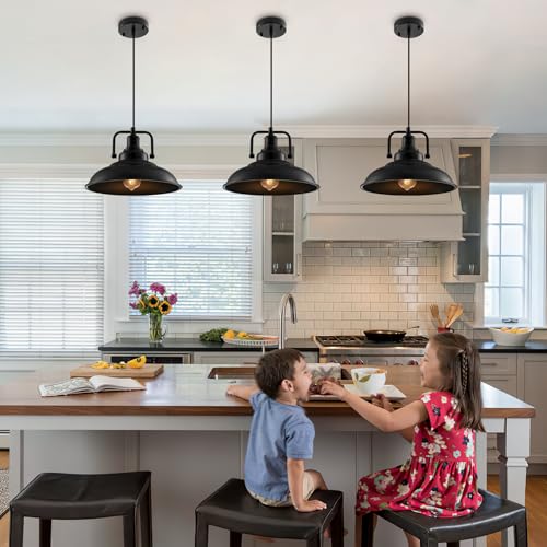 Black Pendant Light 12.5 inches 3 Packs (3 Count)