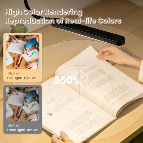 LED Desk Lamp with Clamp for Reading