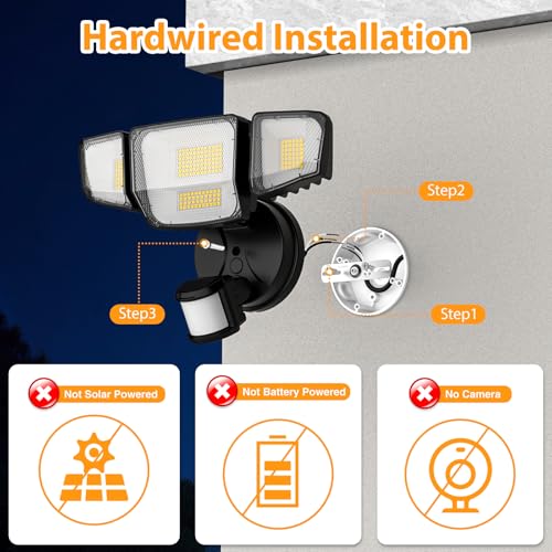 90W 10000LM LED Security Lights Motion Sensor Outdoor Lights