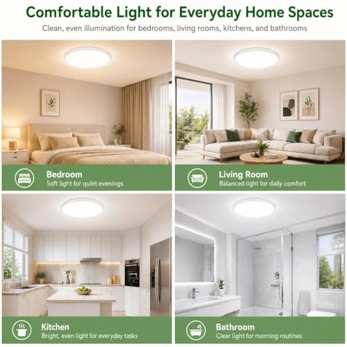 12Pack LED Flush Mount Ceiling Light (12 Count)