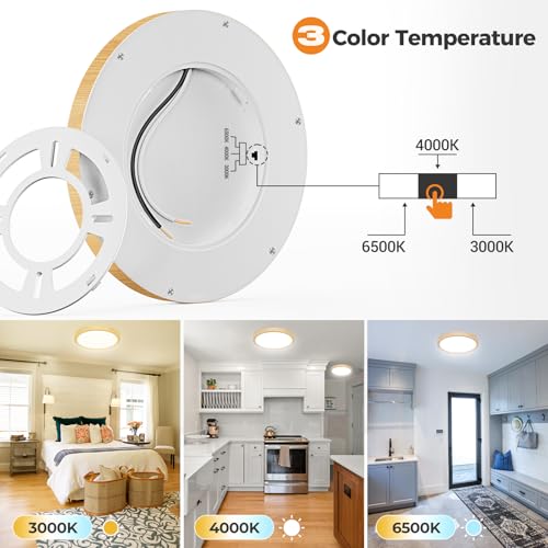 12Inch Flush Mount Ceiling Light Fixtures (3 Count)
