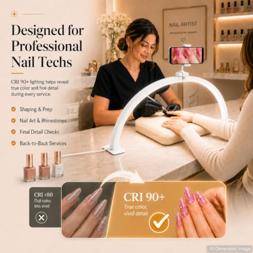 Half Moon Light for Nail Desk