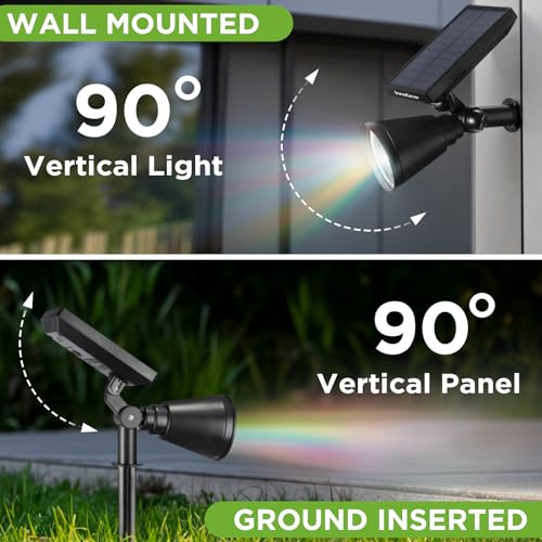 4 Solar Lights Outdoor Spotlight Garden Yard Landscape