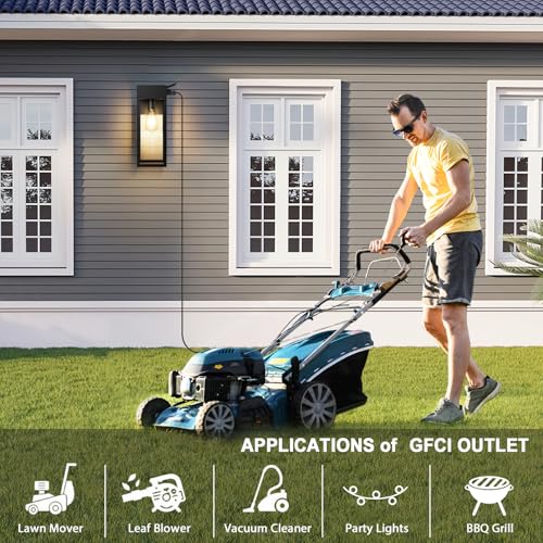 Large Porch Lights with GFCI Outlet