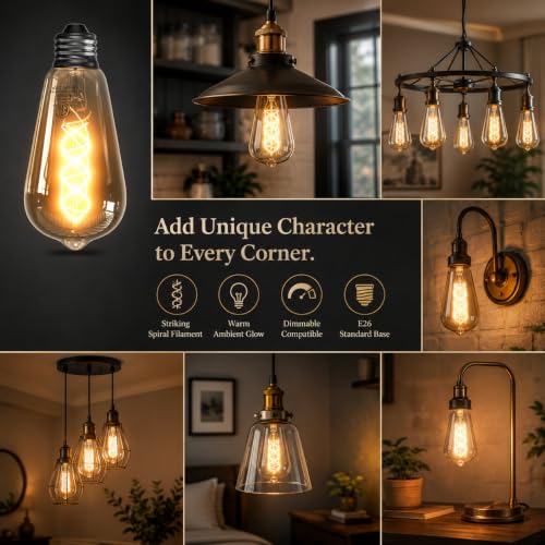 ST64 LED Edison Bulbs (3 Count)