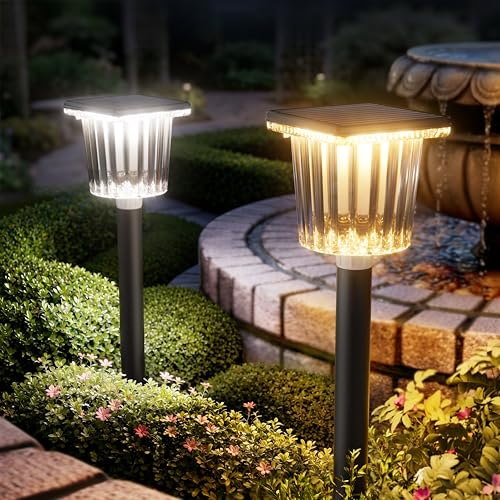 Upgraded Solar Lights Outdoor Waterproof 6 Pack (6 Count)