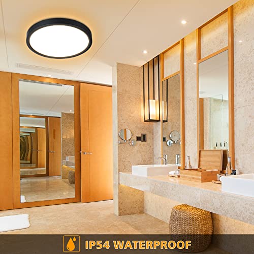Dimmable LED Flush Mount Ceiling Light with Remote Control