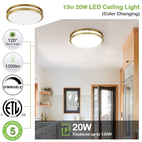 13 inch Flush Mount LED Ceiling Light Fixture (2 Count)