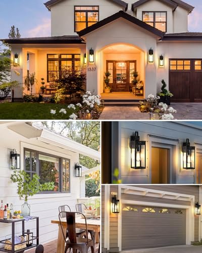 17" Solar Porch Lights Outdoor (2 Count)