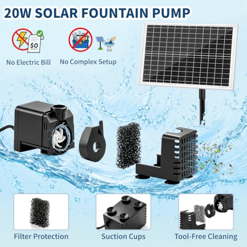 20W Solar Fountain Pump