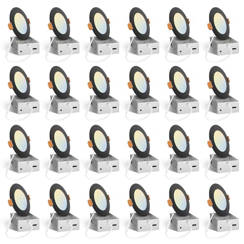 24 Pack 4 Inch LED Recessed Light with Junction Box (24 Count)