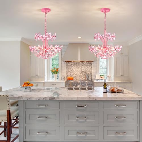 Crystal Chandelier Pendant Flushmount Ceiling Light Modern Lighting Fixture for Bedroom Hallway Bar Kitchen Bathroom