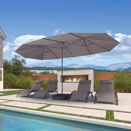 Outdoor Umbrella 15ft with Base UV Resistant