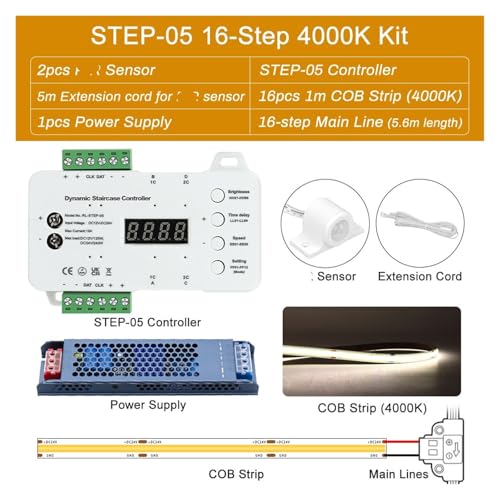 Stair Light with Motion Sensor Switch DC 12V 24V LED Light with House Step Stair Lighting