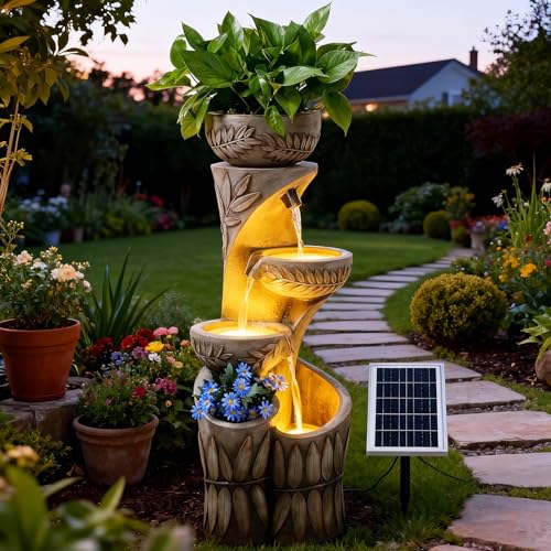 35.6" Solar Outdoor Water Fountain