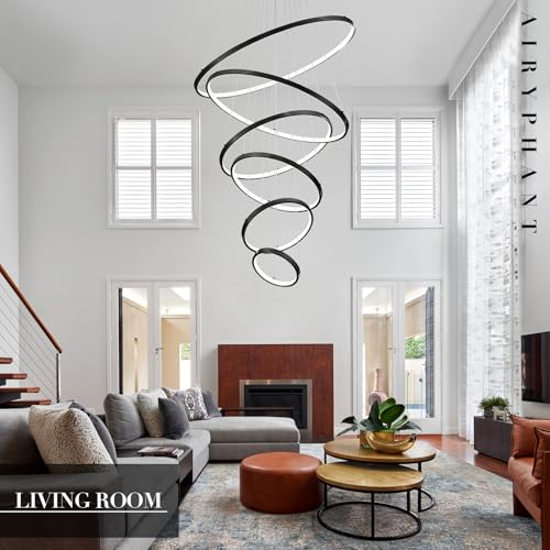 6 Rings Chandelier High Ceiling