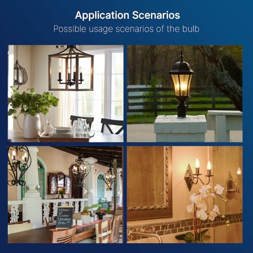 100W Equivalent LED Candelabra Bulbs (6 Count)