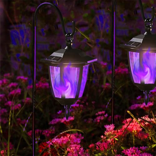 2 Pack Solar Halloween Flame Hanging Lights Outdoor (4 Count)