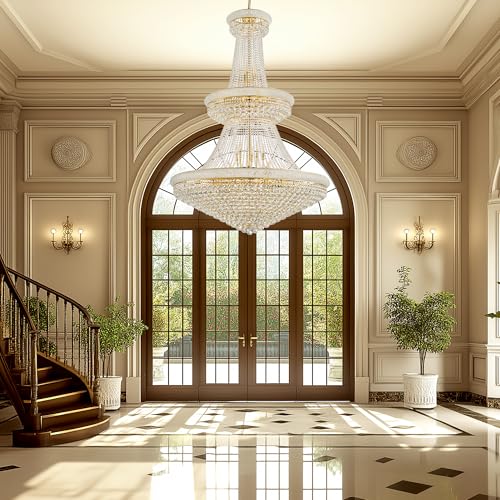 48 Inch Gold Crystal Eiffel Tower Chandelier