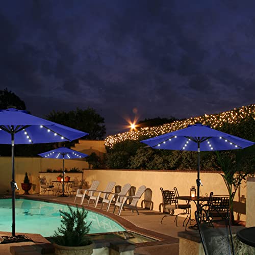 11ft Patio Umbrella with Solar Lights