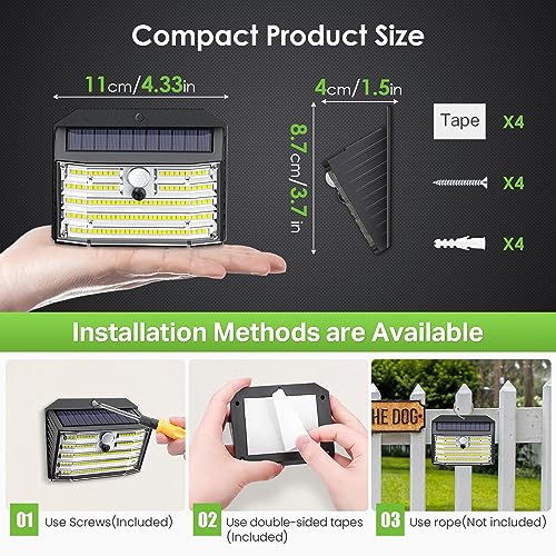 Solar Lights Outdoor [𝟒 𝐏𝐚𝐜𝐤 (4 Count)