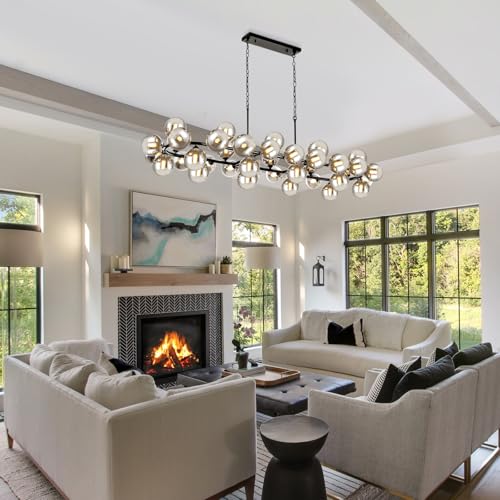70'' Chandeliers for Dining Room Oval Rectangular Large Living Room Light (40 Count)