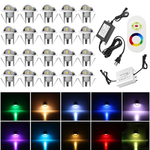 20 Pack LED Stair Lights Kit Outdoor 1 (20 Count)